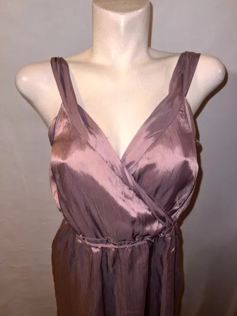 $150 New BANANA REPUBLIC BR Monogram Dress Purple Sleeveless Cocktail Size 6 2