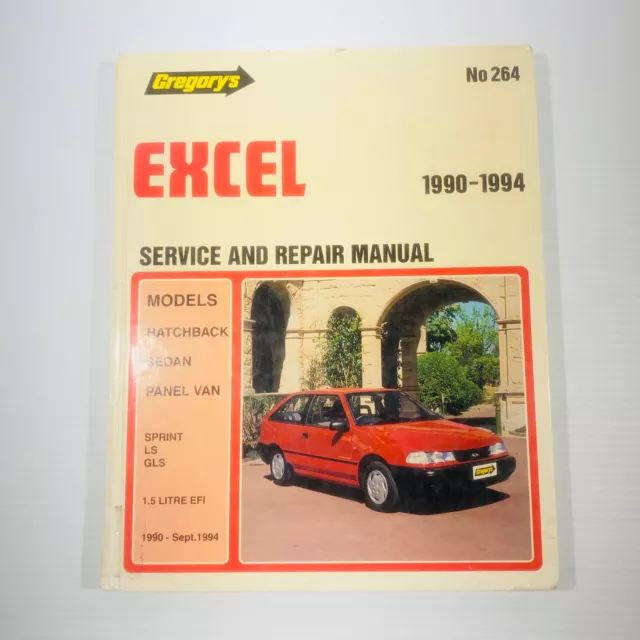 Hyundai Excel Service & Repair Manual 1990-1994 Gregory's No. 264 Hardcover Book