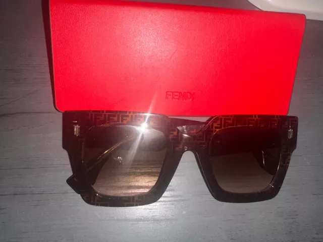 Fendi Sunglasses FF0457GS 0807-08 51mm Black / Blue Gradient Lens