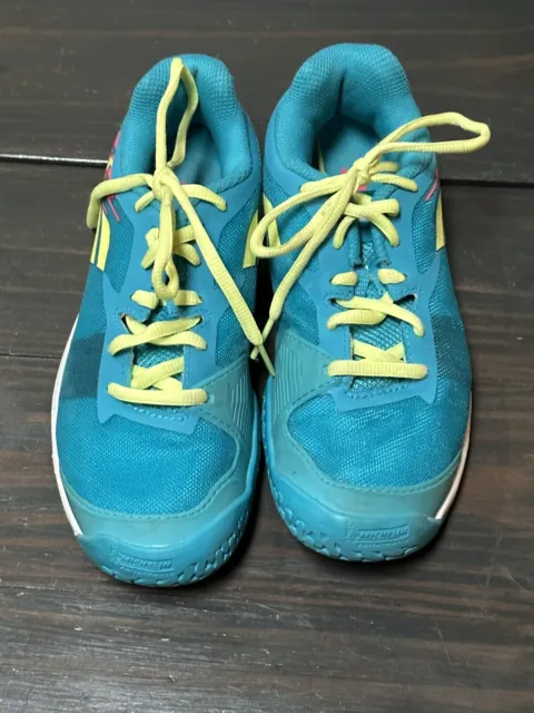 Zapatos de tenis Babolat Jet Mach para todas las canchas para niñas junior talla 4 azul turquesa en buen estado 2