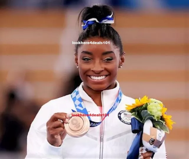 SIMONE BILES PHOTO 8x10 Olympics 2020 Bronze Medal USA Women's