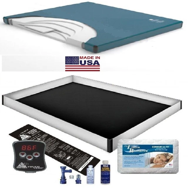 98% Waveless Waterbed Mattress / Pad / Liner / Heater / Fill Drain Kit