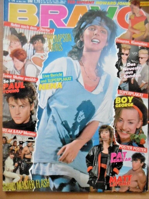 BRAVO 14- 1984 B Nena Benatar Boy George Ted Nugent Kajas M. Lattanzi Paul Young