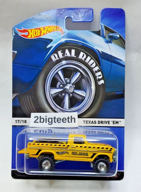 HOT WHEELS TEXAS Drive 'Em 2015 Real Riders Series Yellow Pickup