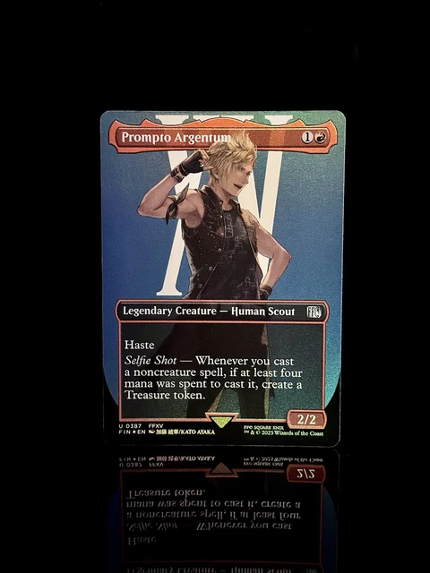 PROMPTO ARGENTUM #0387 FIN U (Borderless) (FOIL) - MtG Final Fantasy $1.95  - PicClick