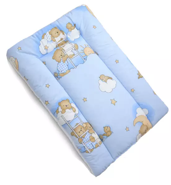 BABY 100% COTTON CHANGING MAT CHILD TODDLER NURSERY FOR UNIT Ladder Blue