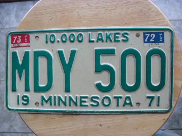 Used 1971-1973 Minnesota license plate