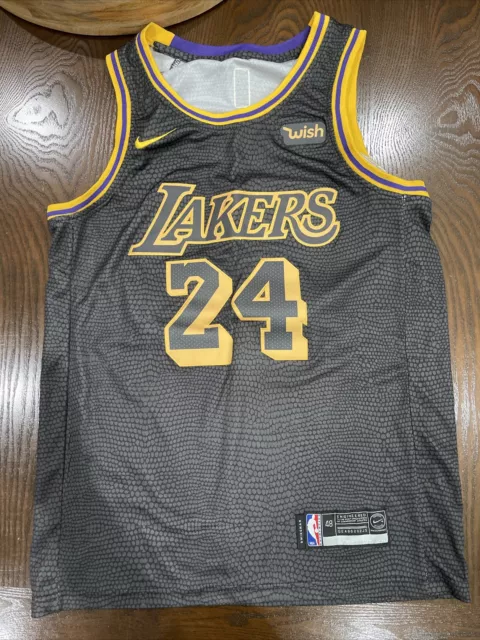Men's NBA L.A. Lakers #8\#24 Kobe Bryant Black Mamba Gigi Heart Jersey Size  44