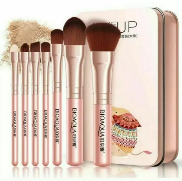 Girls Makeup Brush Set Kabuki Makeup Brush Kit 7/12pcs+Case