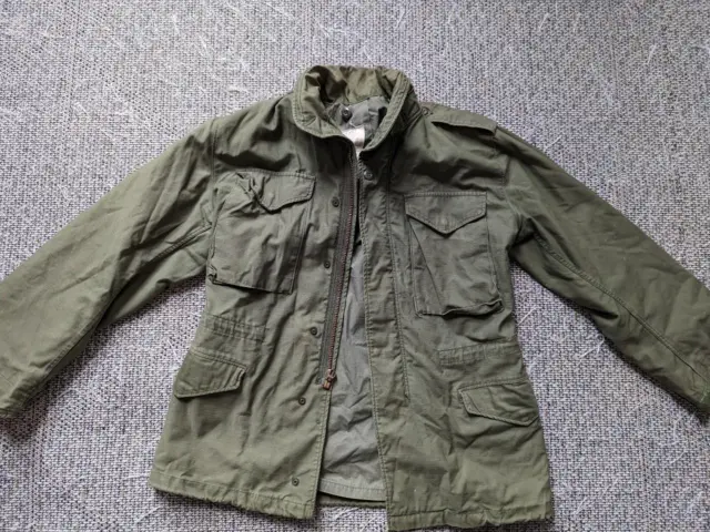 1970s vintage VIETNAM og017 green M65 jacket S us army 1975 field coat