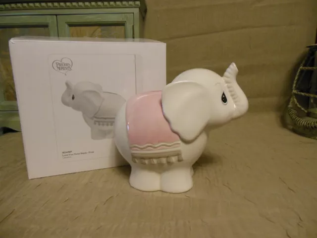 Precious Moments Love You Tons Bank Baby Ceramic Figurine Elephant 5.5" tall New