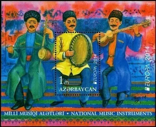 Azerbaijan 2014 * EUROPA CEPT * National Musical Instruments * Block * MNH