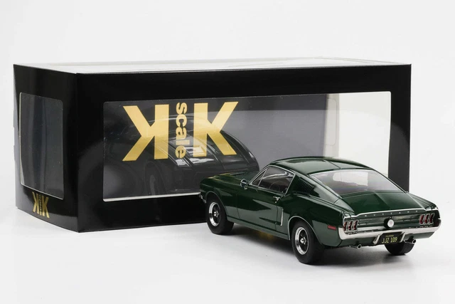 Modellino Auto Mustang GT Fastback 1968 Nero - Scala 1/12 KK Scale Con Aperture