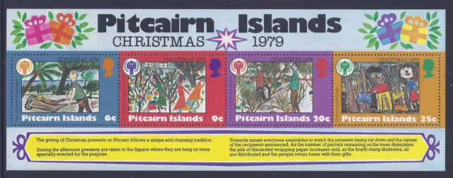 1979 Pitcairn Islands Christmas Mini Sheet Mint Mnh/Muh