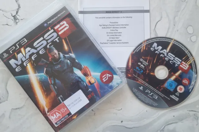 MINT DISC Mass Effect 3 - Playstation 3 - Ps3 - Complete w manual
