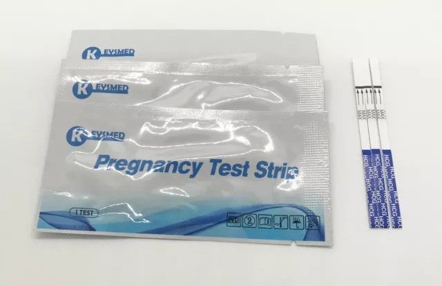 Keysmed One Step Pregnancy Test Strips, HCG Fertility Tests (10/20/40/60 Tests)