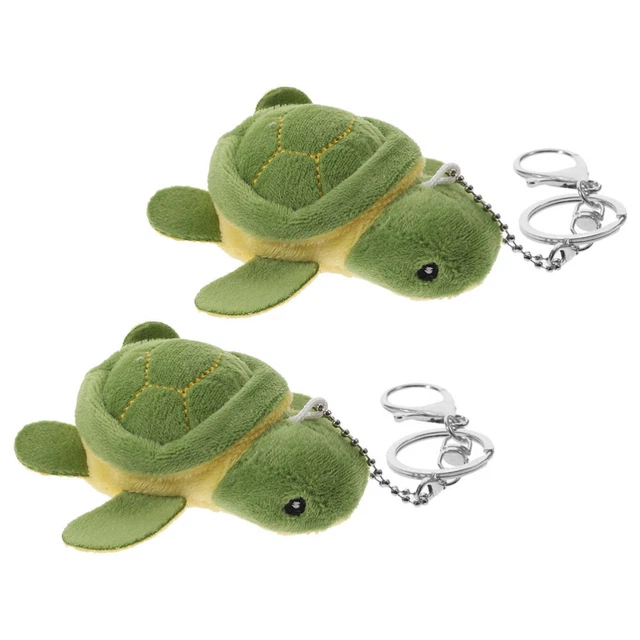 Portachiavi Moto A Forma Di Tartaruga Con Casco Rimovibile - Peluche Grazioso Per Chiavi - Foto 8