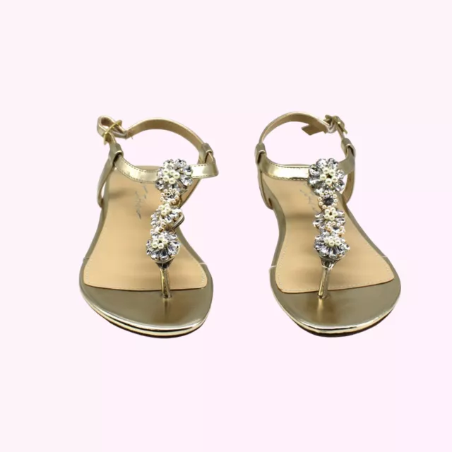 Betsey Johnson Sandals| Alta T-Strap Flat Sandals| Women's Shoes| MSRP $99 2