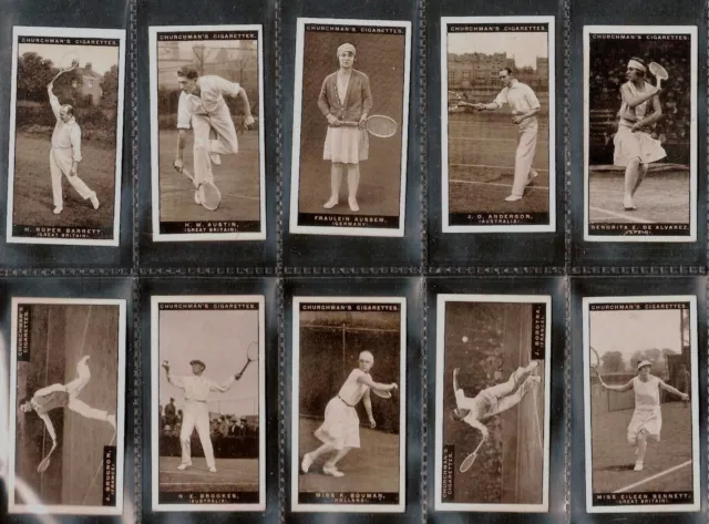 Churchman, LAWN TENNIS, inc TILDEN & WILLS, Full Set 50/50 Cards, VG/EX, 1928