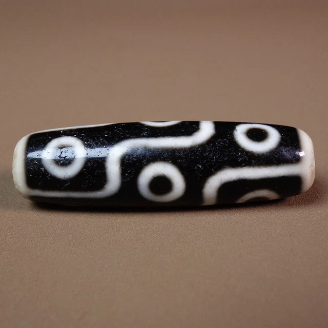 Ancient Tibetan DZI Beads Old Agate 9 Eye Totem Amulet Pendant GZI #947