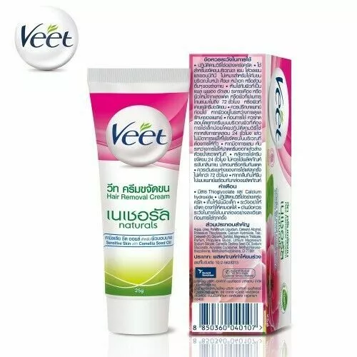 VEET HAIR REMOVAL Cream Natural Sensitive Skin with Camella Seed Oil 25g  EUR 12,27 - PicClick FR