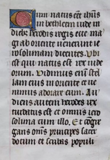 Mittelalterliches Lateinischen Stundenbuch,Handschrift Auf Pergament,Um 1460,(D)