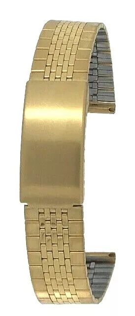 Slim 18mm/20mm Stainless Steel Gilt Metal Bracelet Watch Strap