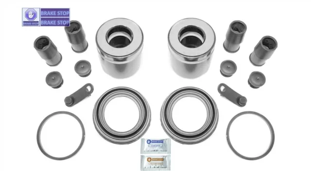 2x REAR BRAKE CALIPER REPAIR SEAL KIT & PISTON FITS Jeep Grand Cherokee 3 05>10