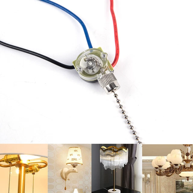 Ceiling Fan String REPLACEMENT 3WIRE BEADS Chain Wall Light Fan Ceiling Switch Pull Cord ...