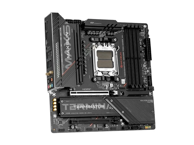 MAXSUN TERMINATOR B850M PRO DARK WIFI AM5 DDR5 mainboard £189.99 ...