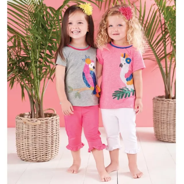Mud Pie E8 Baby Toddler Girl Sequin Tropical Bird Tee T-Shirt 1152117 Choose
