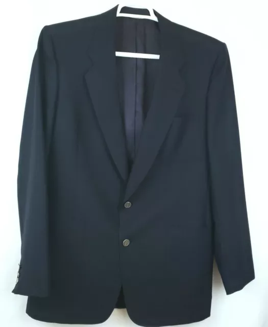 Christian Dior Blazer Adult 44L Blue Monsieur Sport Jacket CD Logo 2 Button Mens