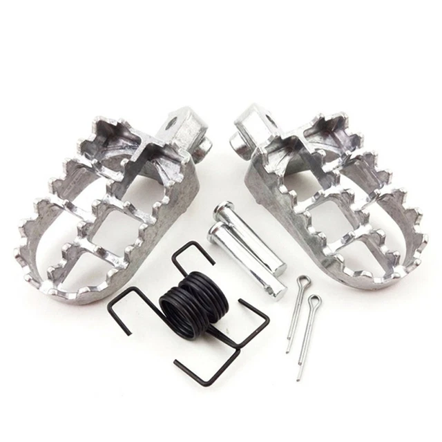 Motorcycle Foot Pegs Left/Right Wide Fat Footrest Bolt Aluminium Alloy Universal