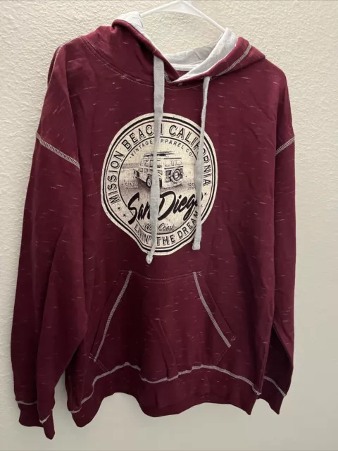 Avalon Apparel Mission Beach California Hoodie Size XL