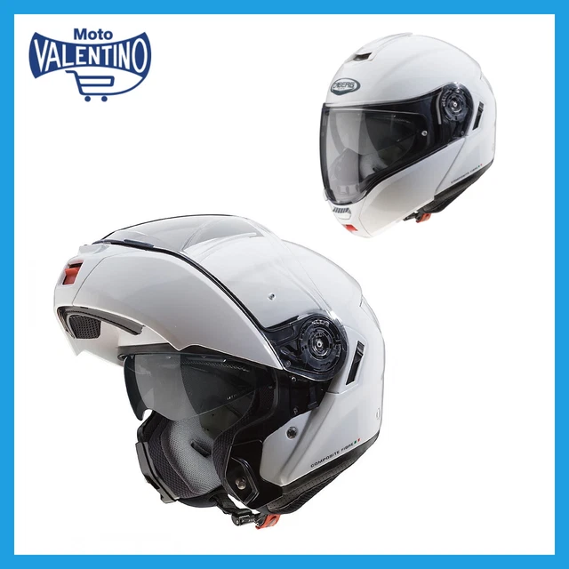 Casco Modulare Blauer HT Noah Flip-up Bianco-grigio Lucido – Doppia Omologazione P/J, Taglia 2XL, Visiera Parasole E Interno Lavabile