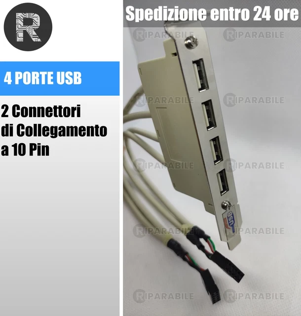 Cablecc Hub USB 3.0 a 4 porte da pannello frontale a scheda madre a 20