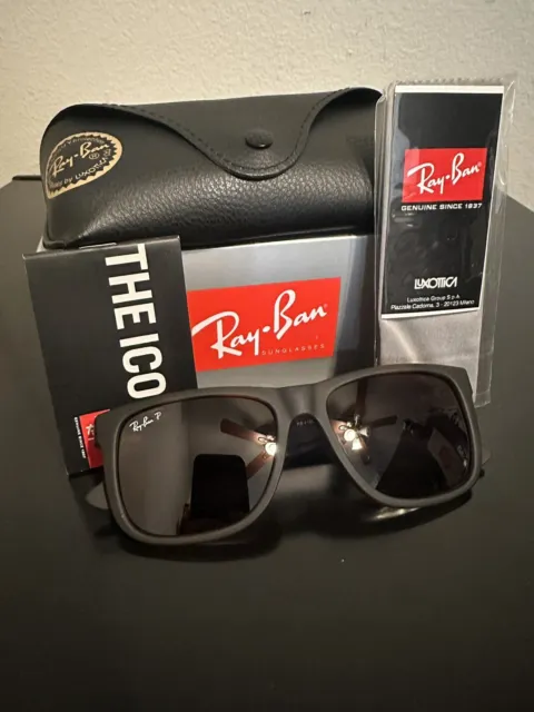 Ray Ban Justin - Classic Matte Havana/Brown Gradient Polarized 54 mm Sunglasses