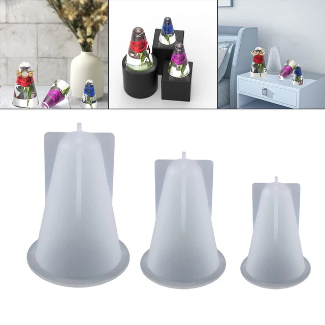 3 pièces cône résine coulée moules Silicone bijoux moule bricolage époxy