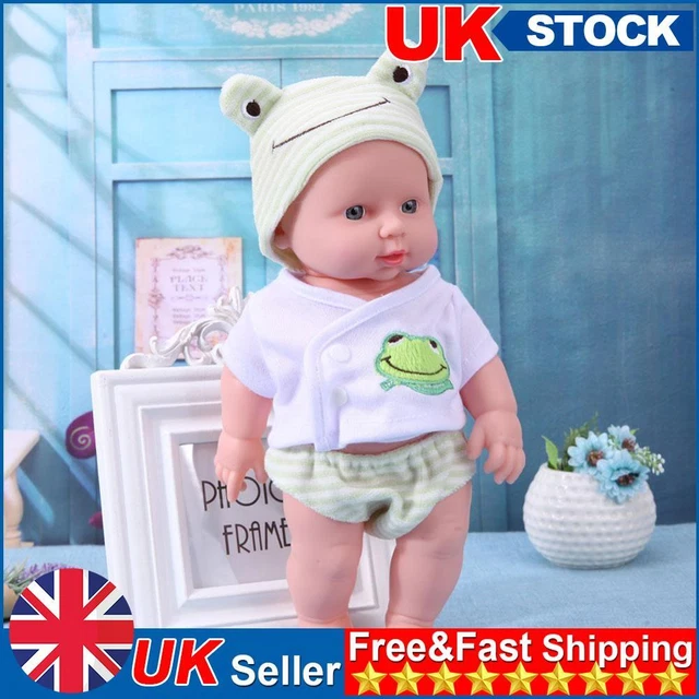 30cm Finished Doll Washable PVC 3D Prop Doll Baby Companion Toys (Green)