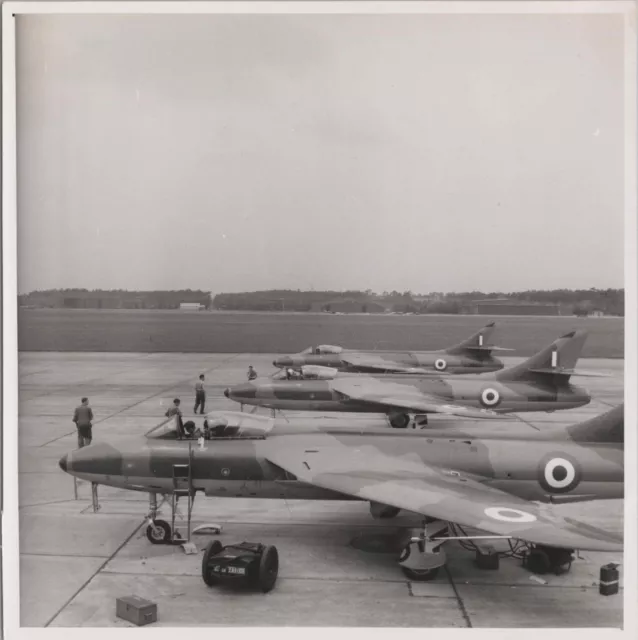 Hawker Hunter F4 Line Up Original Vintage Press Photo Raf Royal Air Force 11