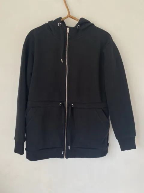Lorna Jane Jacket Hooded Zip Front Black Size Small