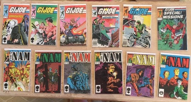 🔥🔥🔥THE 'NAM & GI JOE Marvel Comics 12 issues copper lot (gi oss) 🔥🔥🔥