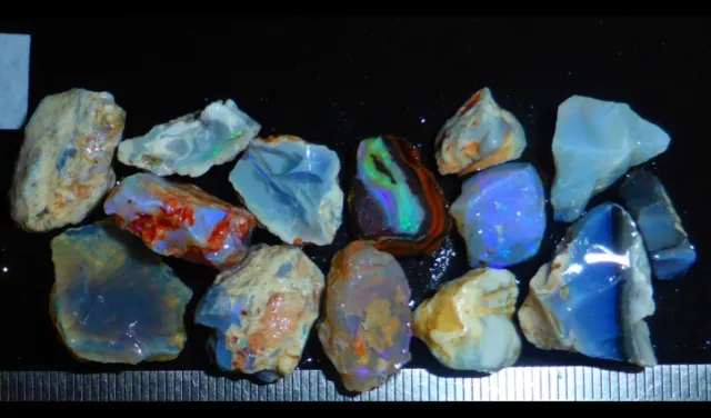 100ct Black Opal Parcel Multiple colors Natural mined Earth Lightning Ridge 11