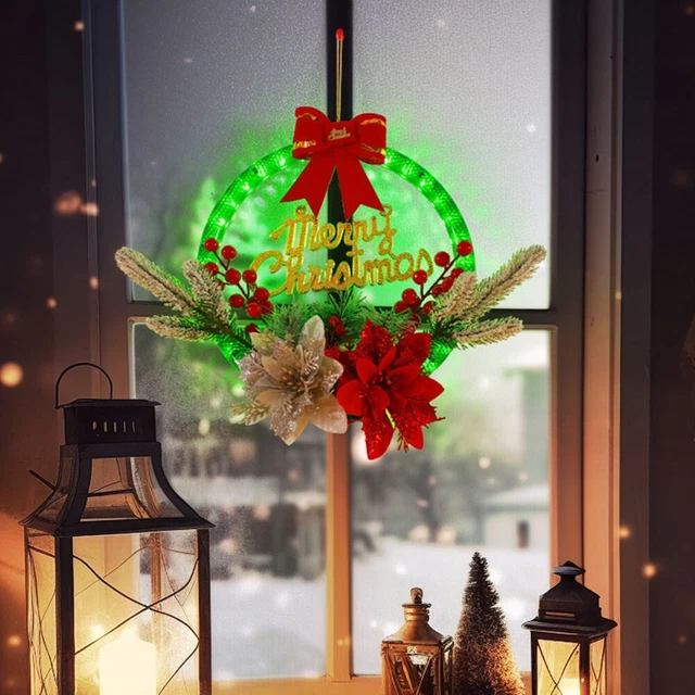 Decorazioni natalizie corona decorativa corona luminosa simulata nuova