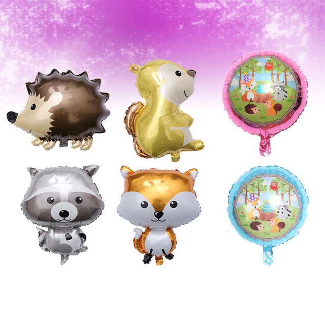 6 Pcs Aluminum Foil Balloon Toy Balloons Helium Forest Animal Baby