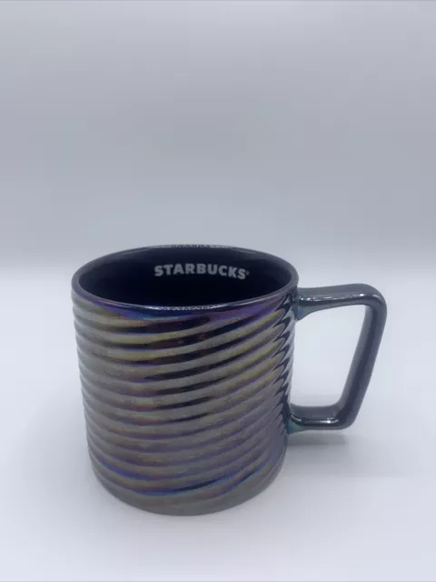 Starbucks Ceramic Coffee Mug Rainbow Oil Slick Iridescent Swirl 12 oz. 2020