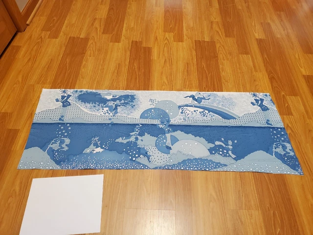 RARE Vtg Mid Century retro 70s 60s Peter Max style blue sky psychedelic fabric! RARE Vtg Mid Century retro 70s 60s Peter Max style blue sky psychedelic fabric!