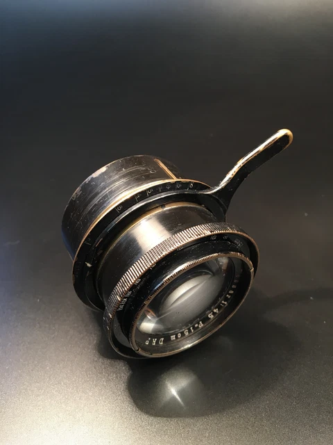 Objektiv  Carl Zeiss Jena  Tessar   1 : 45   F = 15 cm  DRP.   / Brass Lens