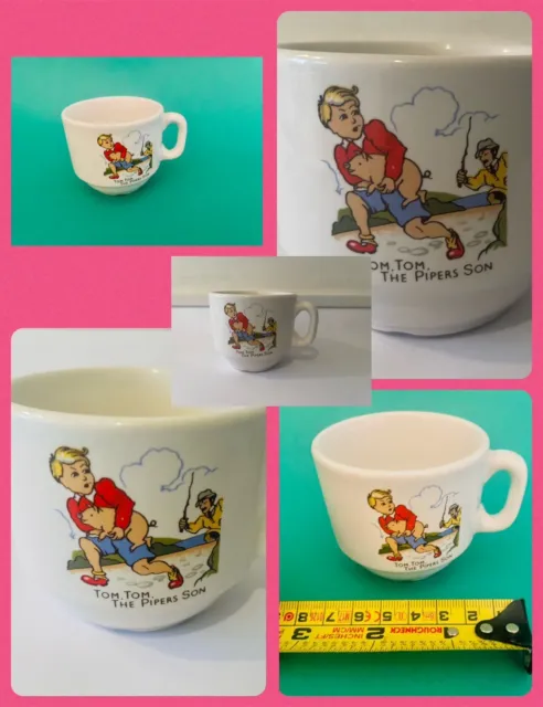 Tom Tom The Pipers Son Nursery Rhyme Vintage Pottery Mug Collector China Ceramic