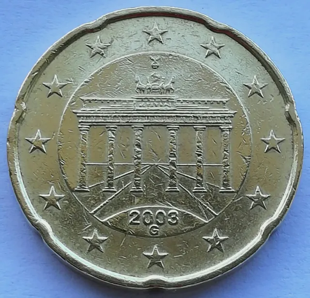 GERMANIA 20 cent 2003 zecca G Karlsruhe